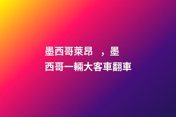 墨西哥萊昂，墨西哥一輛大客車翻車